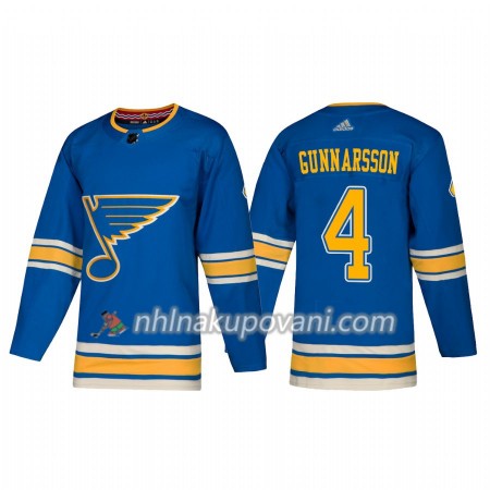 St. Louis Blues Dresy Carl Gunnarsson 4 Alternate 2018-2019 Adidas Authentic - Pánské